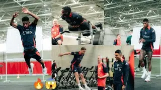 [🎥video] Manchester United training at Carrington gym today 🔥, Rashford, Casemiro,Mason Mount...