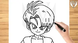 Как рисовать TRUNKS Пошаговое руководство | Скачать раскраски бесплатно