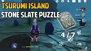 tsurumi island stone slate puzzle genshin impact [ 4/7 ]