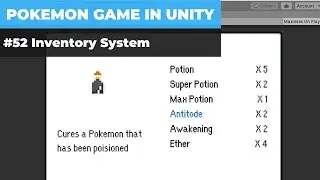 Make A Game Like Pokemon in Unity | #52 - Creating Inventory System