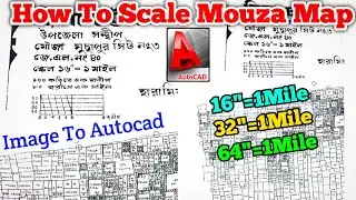 How to find coordinate in image map || Mouza map ko scale par set kaise karte hai || map to autocad