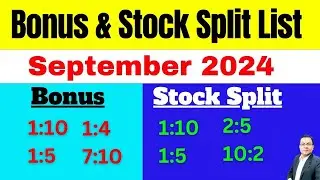 Bonus & Stock Split List  September  I Bonus List September I Varun Beverages I Godfrey Phillips