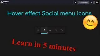 Hover Effect for Social Menu Icons | How to Create Social Menu Animation?