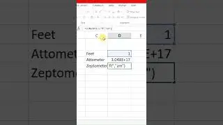 Convert Feet into Zaptometer in Microsoft Excel #zapto #excel #shorts