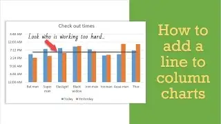 How to add a line to your column chart