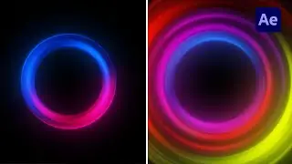 Gradient Animation Circle in After Effects  -  After Effects Tutorial  -  No Plugins