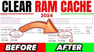 🚀How to Clear RAM Cache in Windows 11,10 in 2024 || Free Ram Space in 1 Click || Speed Up PC