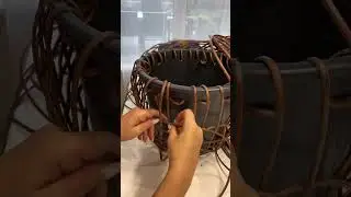 Плетение кашпо из ротанга