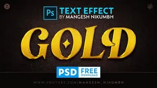 How To Create Gold Text Effect In Photoshop | 3D Gold Text Effect | Photoshop Gold Text Effect