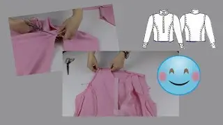 Взяла старый джемпер мужа и тут же его разрезала, сшила кофту для работы!🤭❤️ Сэкономила 5000 рублей.