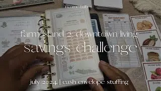 🏝️Farm Island Savings Challenge✨ *finishing week 1 on Downtown Living* | Cash Envelope Method