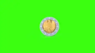 Green screen | Spinning coin | Euro | Animation | Footage | Download | №165