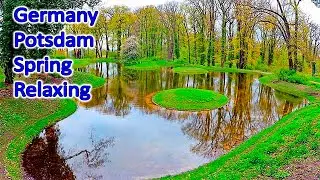 Walking in BABELSBERG PARK. SPRING early morning |Footage Part 2