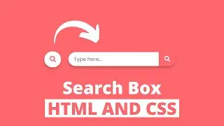 How To Make Search Box using HTML & CSS | Responsive Search Box Design