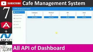 7. Cafe Management System - All API of Dashboard (Angular, Asp.net - C#, MS SQL Database)