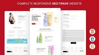 How To Create a Responsive Multiple Pages Website using HTML CSS & JavaScript Step By Step Tutorial