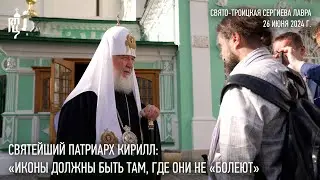 Святейший Патриарх Кирилл: Иконы должны быть в том месте, где они не «болеют»