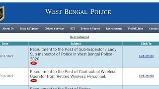 wbp sub-inspector prelims exams notice published||Exam date 05/12/2021