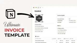 Minimal & Advanced Invoice Template in Notion | Notion Invoice Template