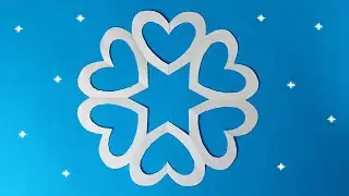 ПРОСТАЯ СНЕЖИНКА из бумаги формата А 4 /Простые снежинки на окна/A SIMPLE SNOWFLAKE made of A4 paper