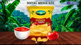 How to Create Potato chips Ads in after effects | Product animation after effect tutorials
