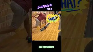 Just flick it! Part II - Split Spare edition #bowling #youtubeshorts #trickshot #flick