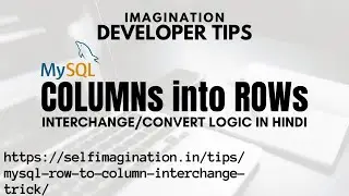 How to Convert Columns Into Rows MySQL| Split Column to Row | Transpose Column to Row