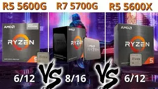 Ryzen 5 5600G vs Ryzen 7 5700G vs Ryzen 5 5600X - Teste em 5 Games
