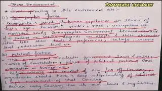 Macro environment and its factors || class 11 entrepreneurship development notes