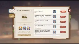 Claiming All Rewards TCG Player's Manual The Second Match | Genshin Impact 3.4