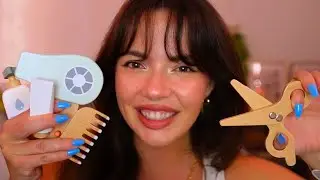 ASMR Giving You a Wooden Haircut and Makeover 😴 (layered sounds, makeup, pampering)