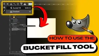 How to Use the BUCKET FILL TOOL in GIMP (Fill area with color)