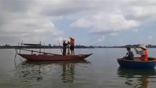 Throwing a cast net in coconut village in Hoi An city - Part 2, Vietnam Incredible Land Tours