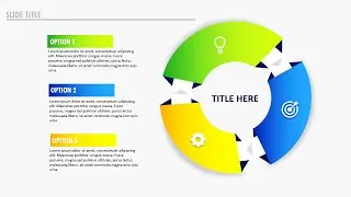 Create Three Circular Options Infographic Slide in PowerPoint. Tutorial No.: 974