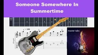 Someone somewhere in summertime | SIMPLE MINDS | Guitar Tab | TUTORIAL #guitar #simpleminds