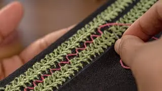 Transform Fabrics with Double Chain Stitch Border