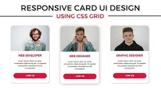 Responsive Card UI Design Using CSS Grid