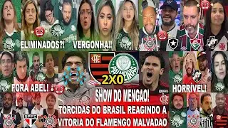 TORCIDAS DO BRASIL AO FLAMENGO 2X0 PALMEIRAS COM GOLS DO PEDRO E LUIS ARAUJO - ABEL COM MEDO!