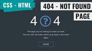 [ HTML | CSS ]  Awesome 404 Page