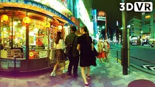 Roppongi walk at night | VR180 VIDEO JAPAN