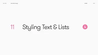 11 — Styling Text & Lists