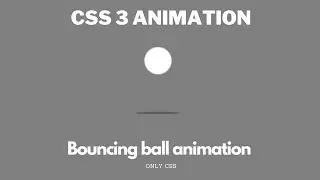 CSS 3 bouncing ball animation with shadow | css 3 animation tutorial