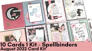 10 Cards 1 Kit | Spellbinders August 2022 Card Kit | Butterfly Sparkle
