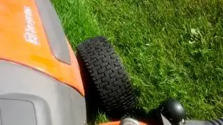Mowing the foot long grass