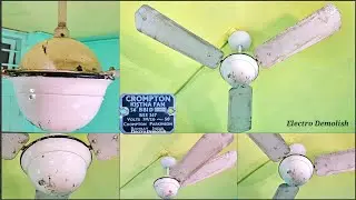 Crompton Parkinson 1940 [KISTNA] Ball Ceiling Fan 56 Inch vs Big Teddy Bear| Most Biggest Fan 😍