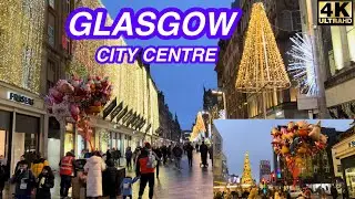 Glasgow Scotland 🏴󠁧󠁢󠁳󠁣󠁴󠁿 Walkthrough Glasgow City Centre At Christmas Fair 2023