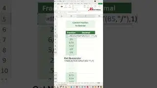 How to convert fraction to decimal - Excel Tips and Tricks