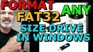 Format ANY size drive FAT32 Fat 32 File System In Windows How To