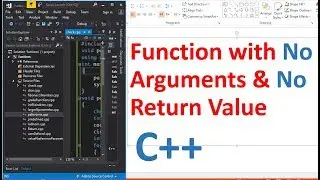 Function with No Arguments and No Return Value - C++  Programming