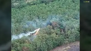 Дрон-огнемёт на войне в Украине.